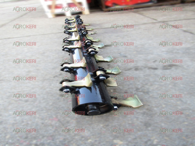 Szárzúzó / Mulcsozó késtartó tengely, komplett, 220-as, AG,KDX, (kalapácsokkal, csavarokkal)